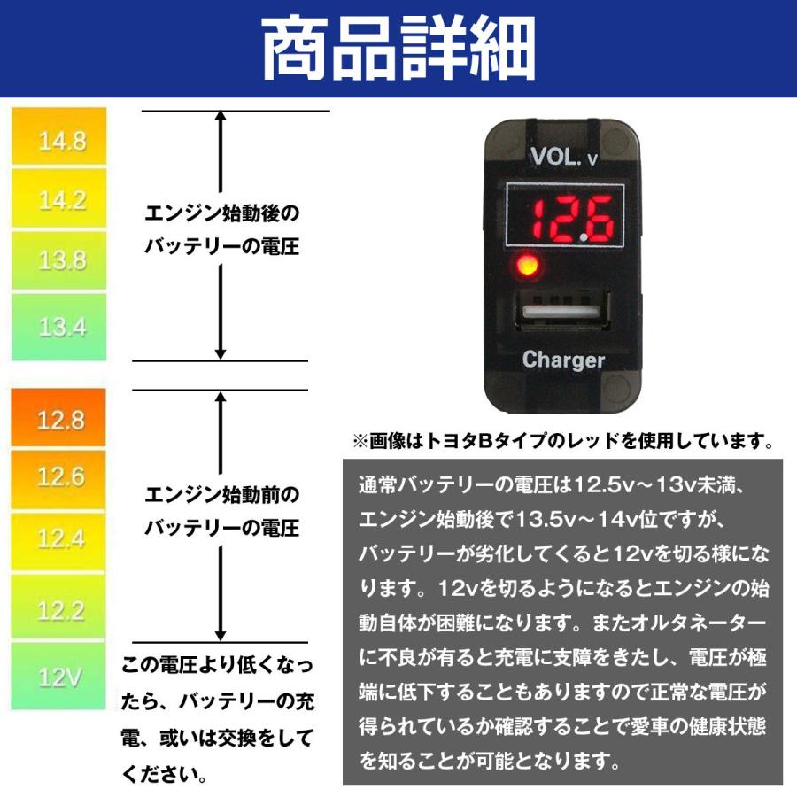 ニッサンA】 エルグランド E52 H22.8〜現在 LED発光：ブルー 電圧計 