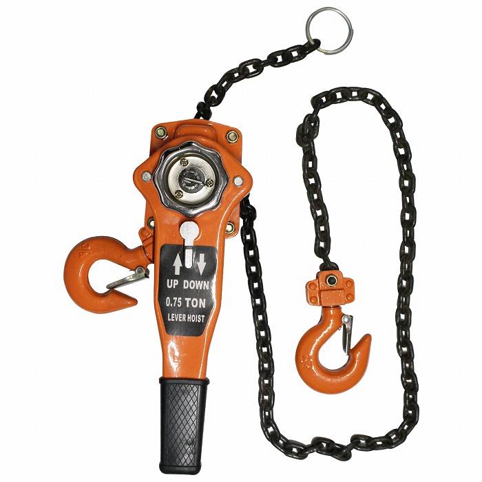 0.75t レバーホイスト 荷締機 レバー式 チェーン ブロック ガチャ
