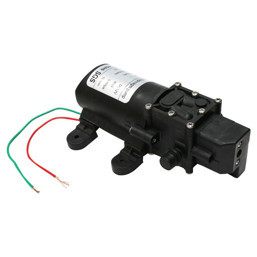 内径9mmホース対応 汎用 12V 60W 5L/分 ダイヤフラム 電動 ウォーター
