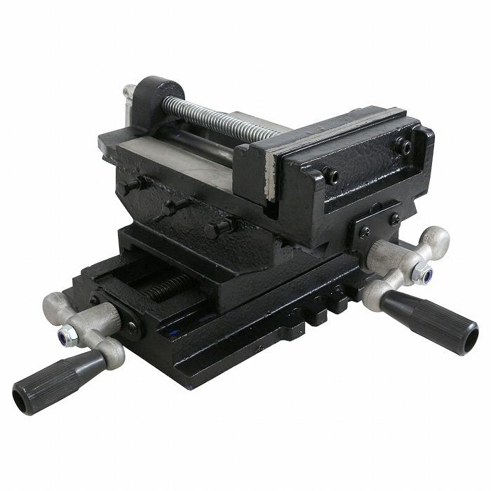 2軸 スライド クロス テーブル バイス 開口 125mm ボール盤