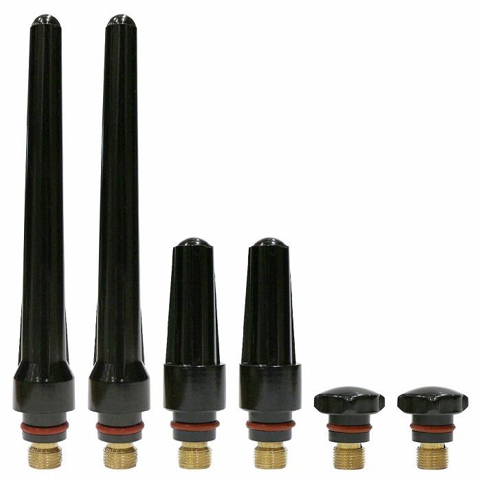 TIG溶接用トーチキャップ 6個セット 3種類付属 各2個入り TIG溶接
