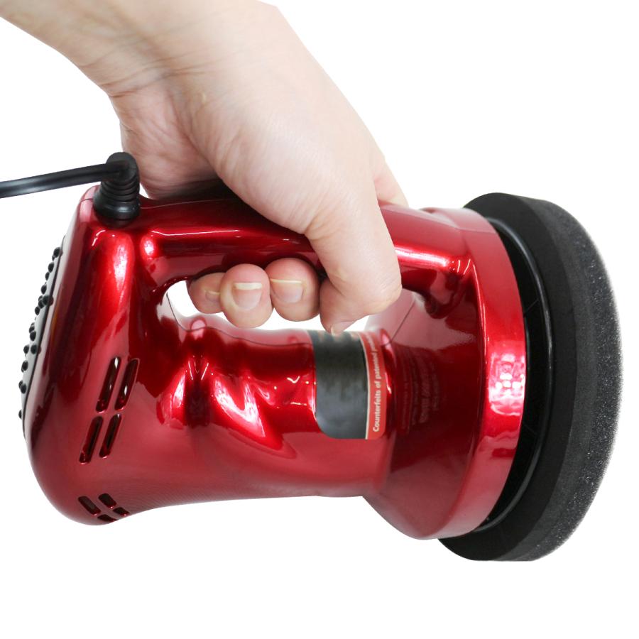 12v 電動 ポリッシャー ワックス バフ 2枚付属 洗車 ハンディ 軽量