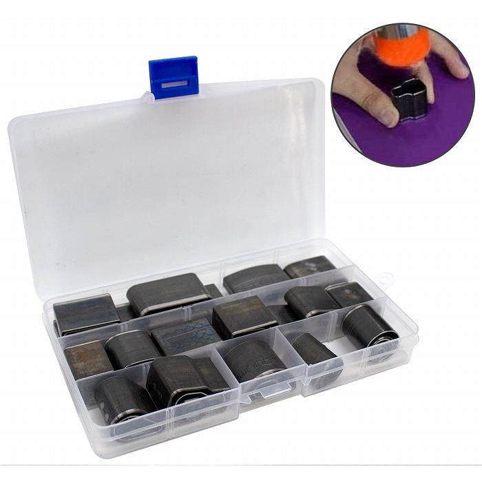 52個 セット 型抜き 革 抜き型 レザークラフト 工具 道具 ポンチ 型 抜