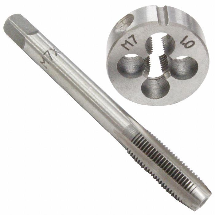 M7×P1.0】タップダイス セット 目立て ネジ 山 修正 めねじ 再生 ねじ