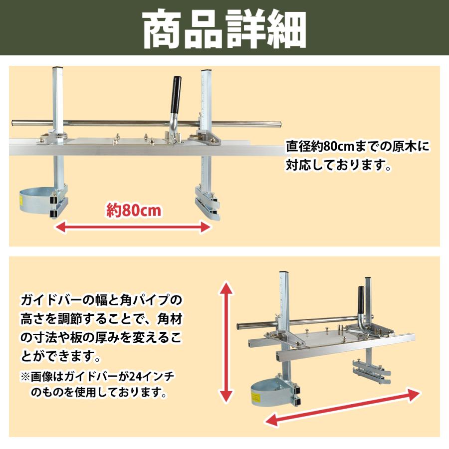 36インチ/90cm』チェーンソー 製材機 ミル 角材 丸太 板材 製板 柱