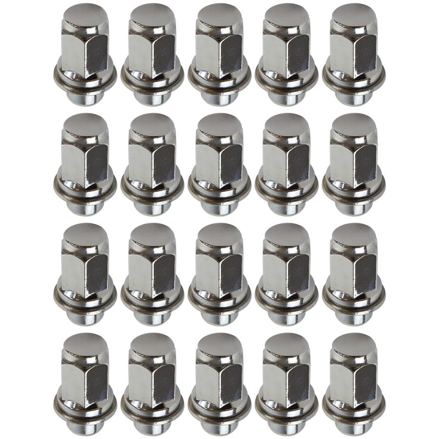 ホイールナット 20本 M12 1.5ピッチ 20個 『M12 P1.5 21HEX』『平面座 全長47mm 純正ホイール用』ホイール