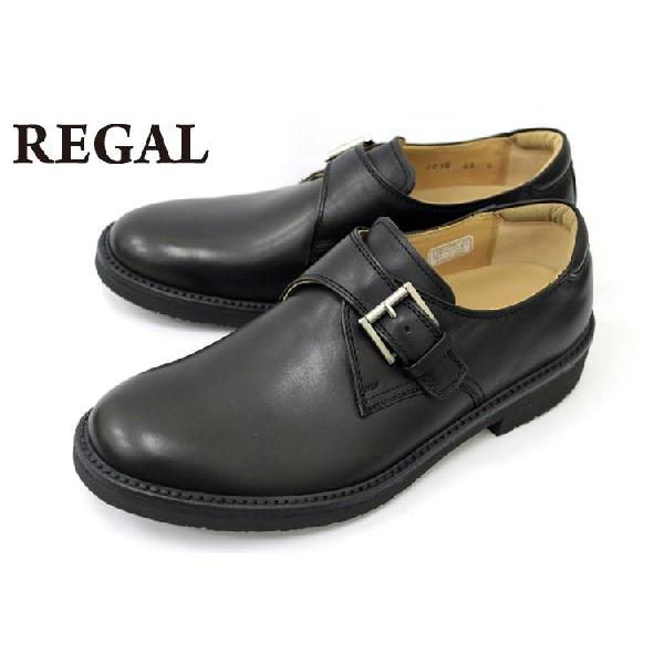 リーガル ウォーカー REGAL 靴 メンズ ビジネスシューズ 103W AH 本革 モンクストラップ 幅広  ブラック｜a-one1