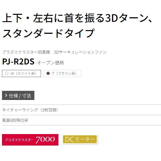 シャープ(SHARP) プラズマクラスター7000搭載 3Dファン PJ-R2DS-W