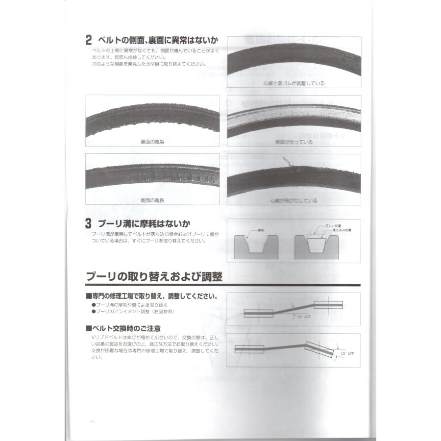 スズキ アルトワークス HA21S SUZUKI ALTO WORKS / トヨタモビリティパーツ エアコンベルト V98DPT305 ( REMF1305T RAFK305 相当 )｜a-p-higashiyama｜06