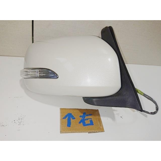 タント DBA-L375S 右ドアミラー カラー番号W24 パールホワイトIII 純正 