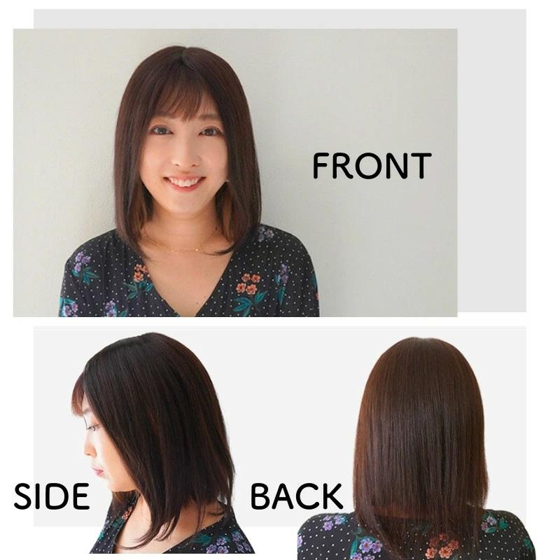 ヘアピース【通気性リアルスキン・S】人毛100％ つむじ付き 部分ウィッグ 医療用ウィッグ_8