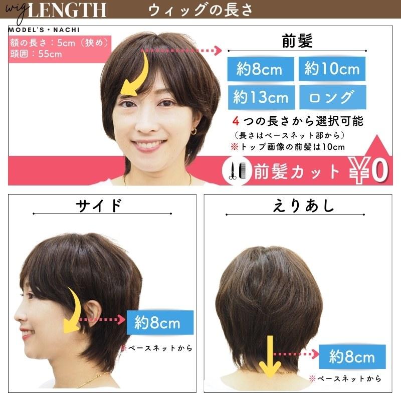 コンパクトショート 医療用ウィッグ 人毛 フルウィッグ ショート