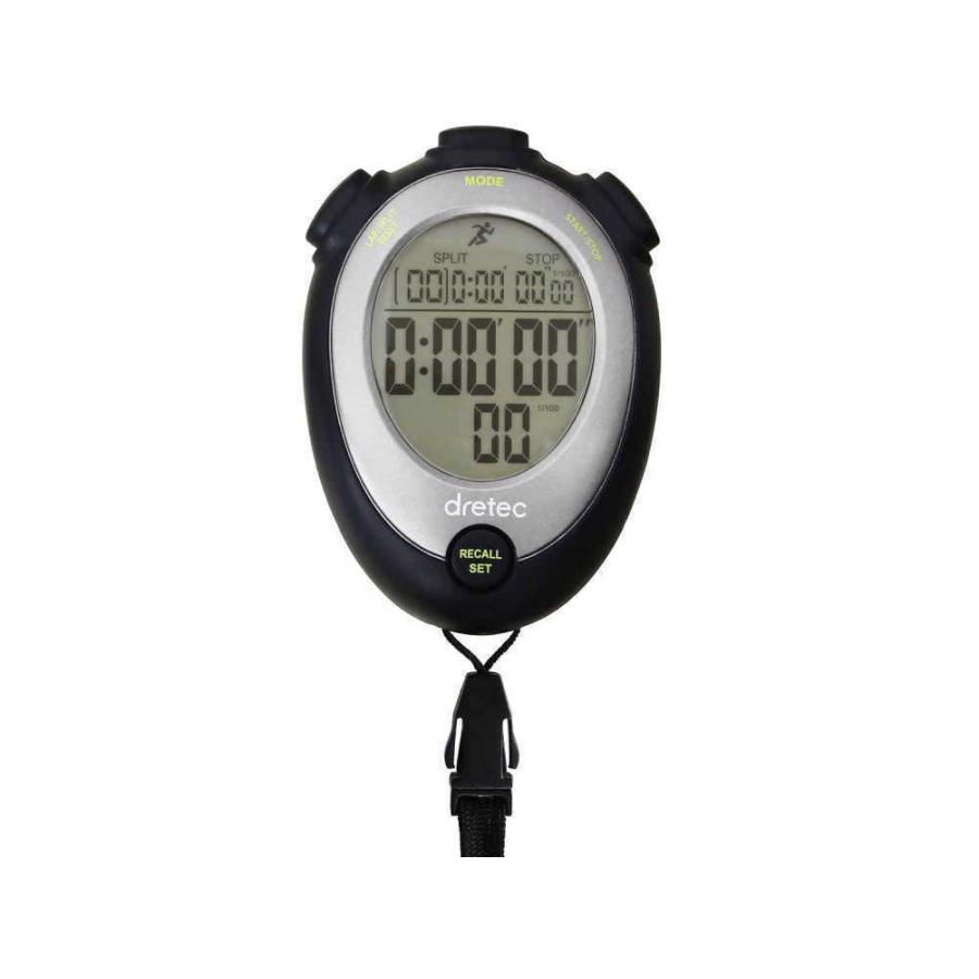最安値 前払限定 送料無料 ネコポス ドリテック ストップウォッチ Sw 119bk 新品 ブラック スプリット カウントダウンタイマー付 消音機能付き メール便