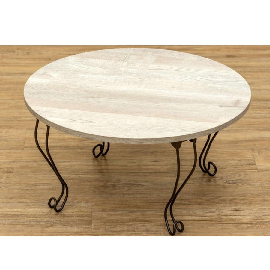 新しい到着 送料無料 カード 前払限定 座式アンティーク調丸型テーブル 約直径60xh31cm アンティークホワイト ちゃぶ台 食卓テーブル 勉強机 Pcテーブルなどに 限定製作 Turningheadskennel Com