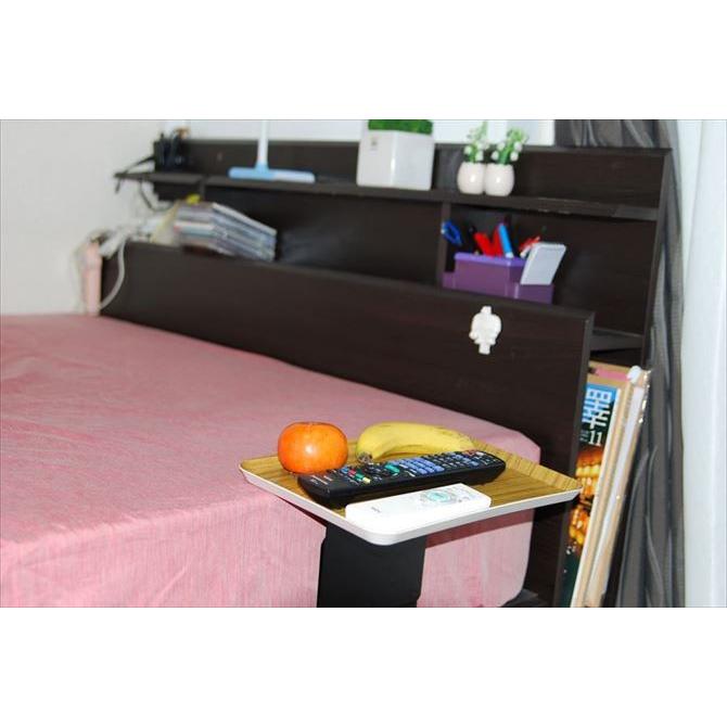 「リモて」うすい木目(小サイズ）【ティシュBOX付き】(ベッド用サイドテーブル） |  | 03