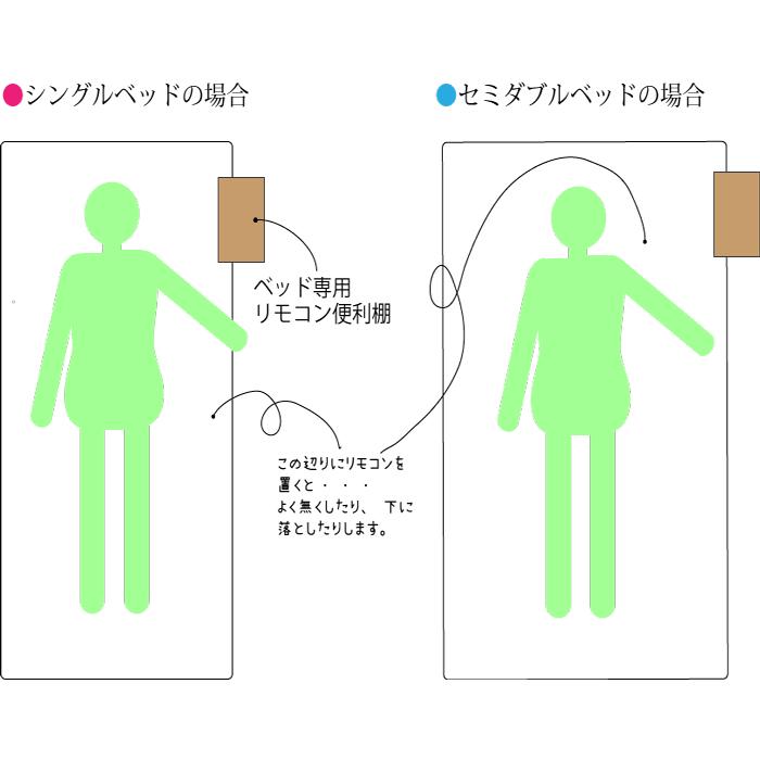 「リモて」うすい木目(小サイズ）【ティシュBOX付き】(ベッド用サイドテーブル） |  | 06