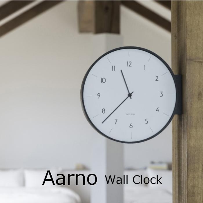 両面時計 アールノ Aarno インターフォルム 壁掛け時計 掛け時計 ダブルフェイス 両面 柱時計 ナチュラル 北欧 シンプルの画像