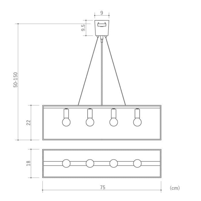 DI CLASSE（ディクラッセ） ペンダントランプ シェナーリオW LP3147