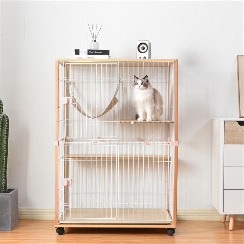 猫 ケージ キャットケージ 木製 キャスター付 猫ゲージ 大型 多頭飼い ネコドア キャットハウス 1段2段3段可能 留守番 ケージ キャットケージ 木製 キャスター付 猫ゲージ 大型 多頭飼い ネコドア キャットハウス 1段2段3段可能 留守番