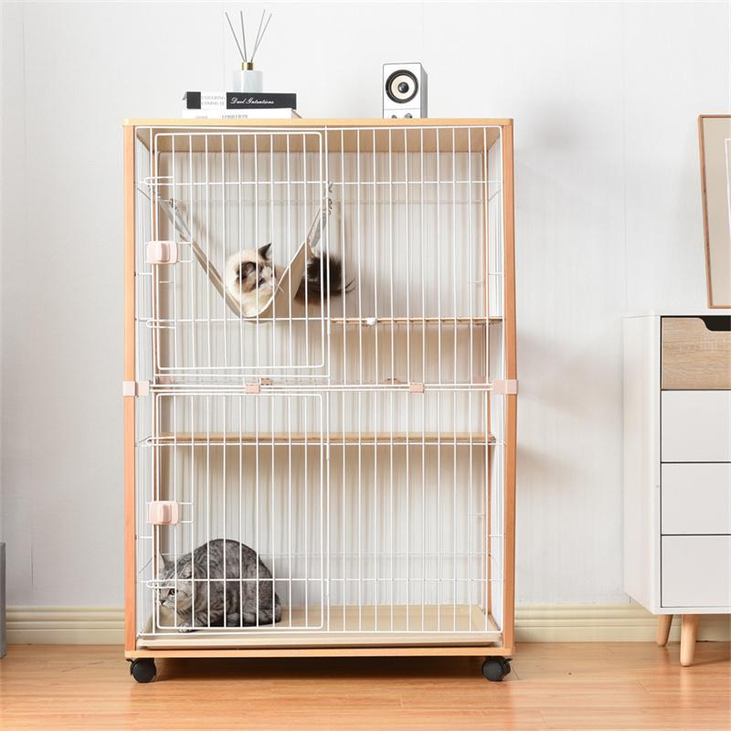 猫 ケージ キャットケージ 木製 キャスター付 猫ゲージ 大型 多頭飼い ネコドア キャットハウス 1段2段3段可能 留守番 ケージ キャットケージ 木製 キャスター付 猫ゲージ 大型 多頭飼い ネコドア キャットハウス 1段2段3段可能 留守番