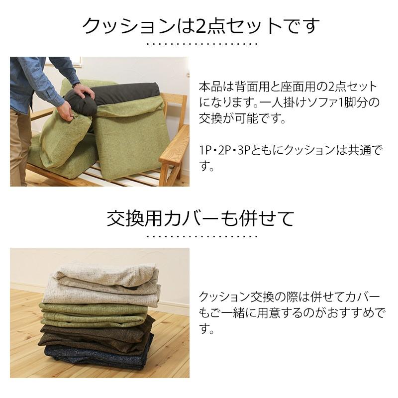 替え背面・座面クッションのセット ソファーMondo(モンド)専用
