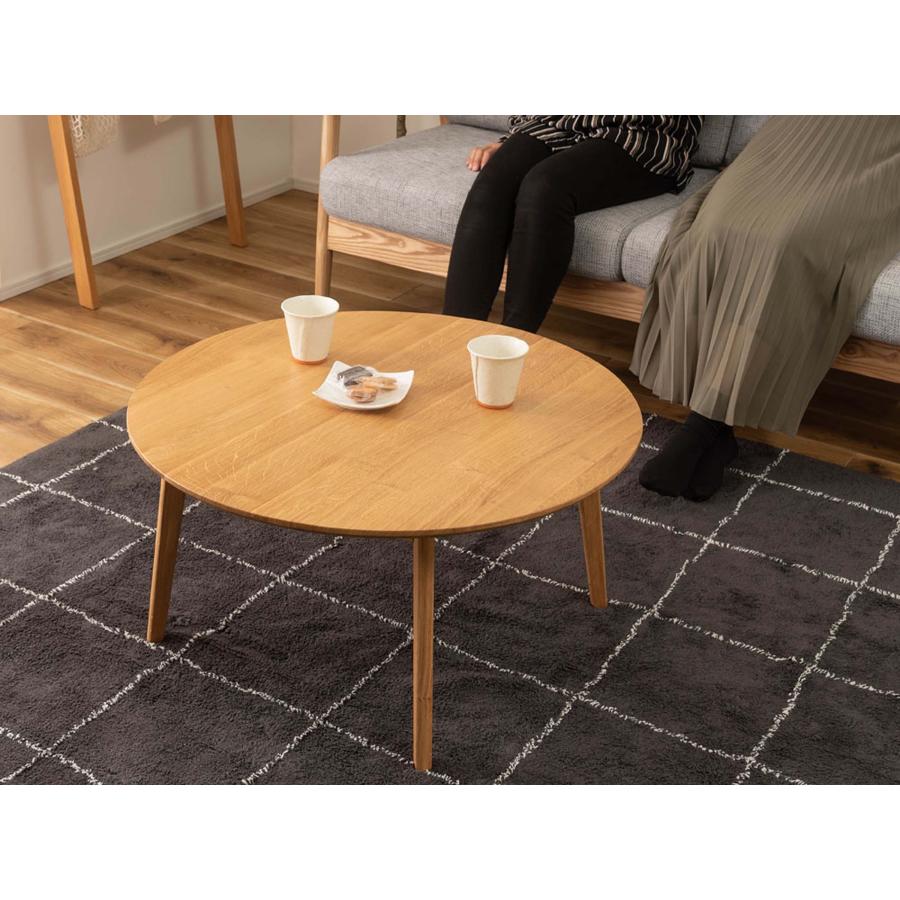 アウトレット‼️JOURNAL オーク材 60cm 円形リビングテーブル 楕円形リビングテーブル センターテーブル オーク突板 110cm mobler
