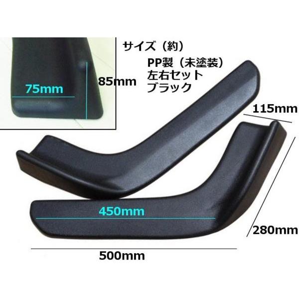 汎用PP製カナード左右セット/Bタイプ/艶消し黒・マットブラック/リップ
