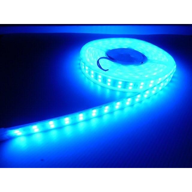 12v 5m巻き カバー付 LED テープライト 青 ブルー 防水/作業灯 普通車
