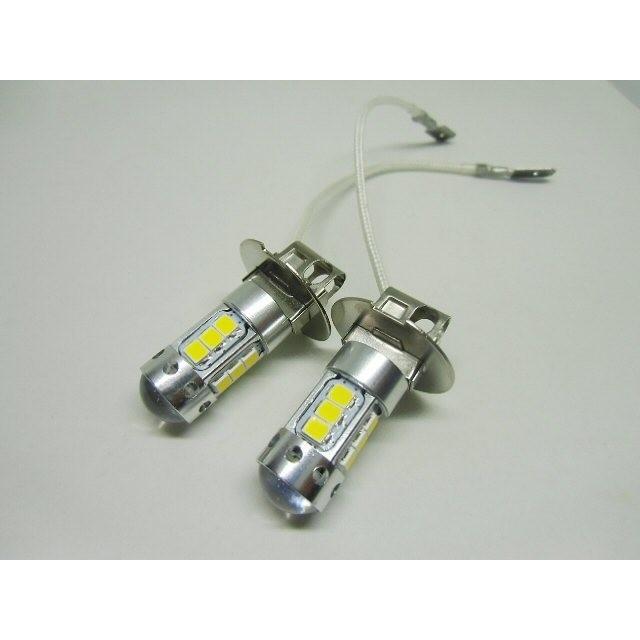 12v 24v 兼用/ LED H3 フォグランプ 無極性 ゴールデン イエロー 黄色