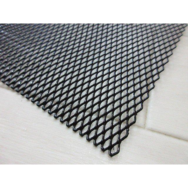 アルミ製 細目 メッシュ ネット 3×6mm 塗装済み 100cm×32cm 黒 グリル