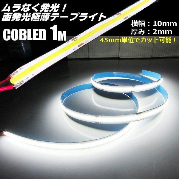 SALE／63%OFF】 超光量 12v COB 面発光 LED テープライト 1ｍ巻き 極薄