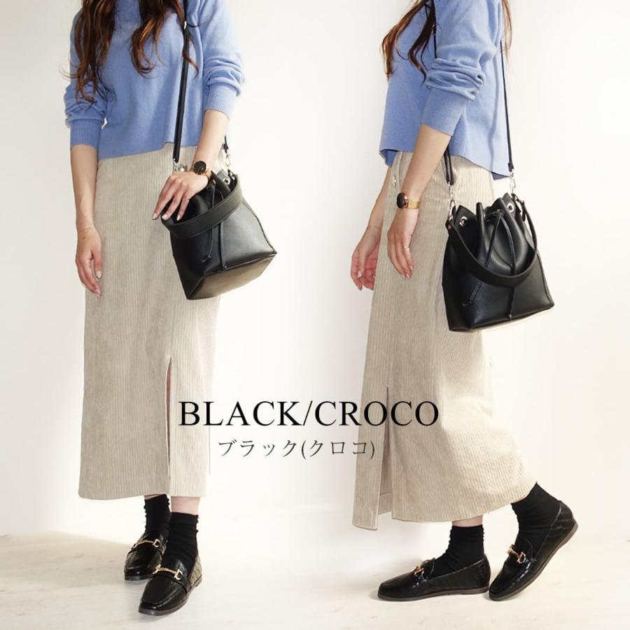 ローファー レディース 50代 柔らかい 痛くない フラットシューズ 靴 レディース おじ靴 クロコ スクエアトゥ パンプス | Scramble | 10