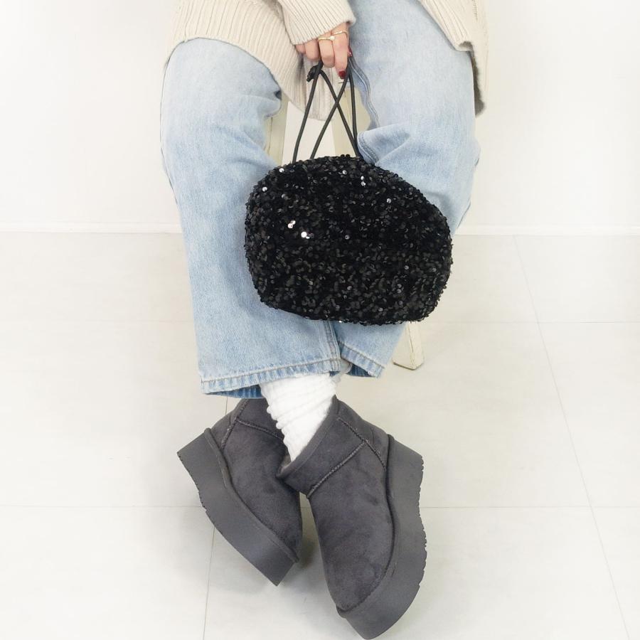 【30%OFFクーポン対象】ムートン 厚底 ショート ブーツ ムートンブーツ ショートブーツ レディース | Scramble | 19