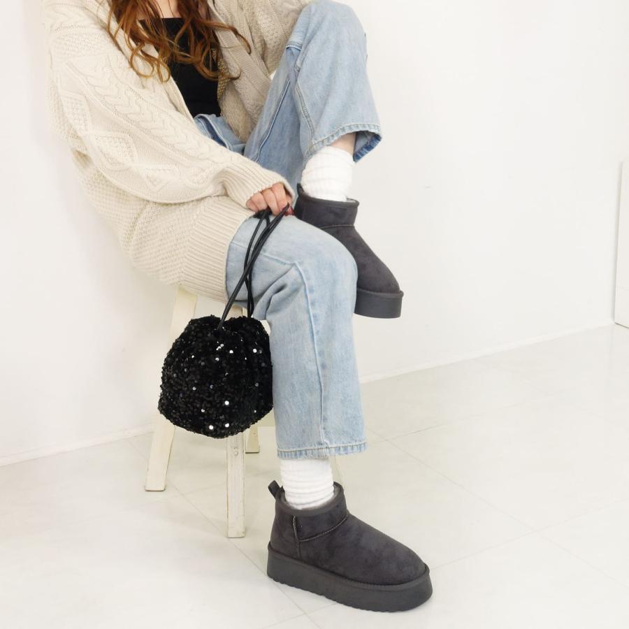 【30%OFFクーポン対象】ムートン 厚底 ショート ブーツ ムートンブーツ ショートブーツ レディース | Scramble | 20