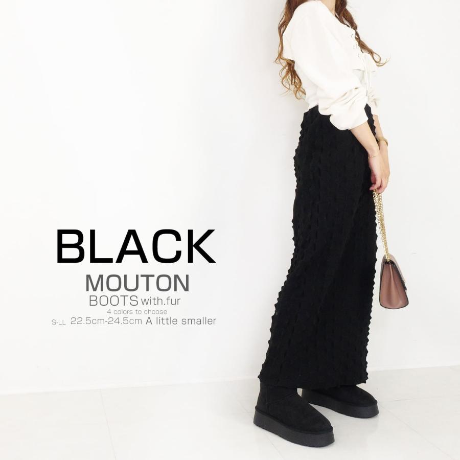 【30%OFFクーポン対象】ムートン 厚底 ショート ブーツ ムートンブーツ ショートブーツ レディース | Scramble | 09