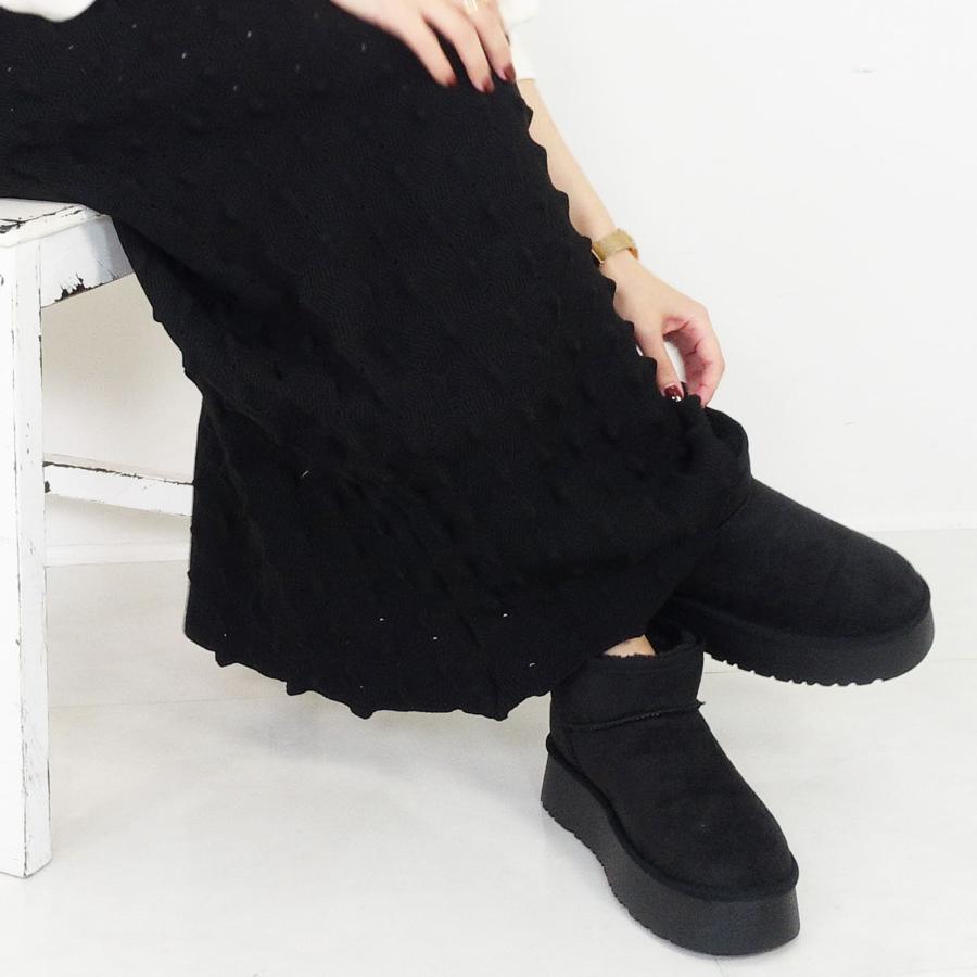 【30%OFFクーポン対象】ムートン 厚底 ショート ブーツ ムートンブーツ ショートブーツ レディース | Scramble | 10