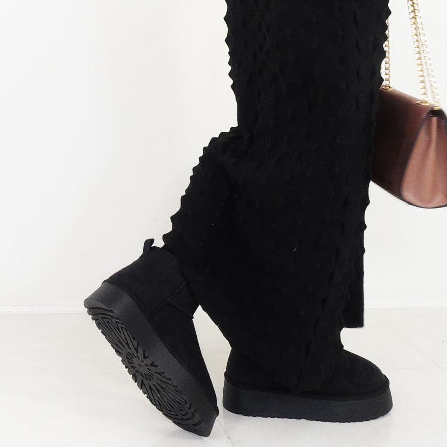 【30%OFFクーポン対象】ムートン 厚底 ショート ブーツ ムートンブーツ ショートブーツ レディース | Scramble | 11