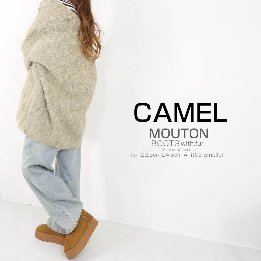 【30%OFFクーポン対象】ムートン 厚底 ショート ブーツ ムートンブーツ ショートブーツ レディース | Scramble | 12