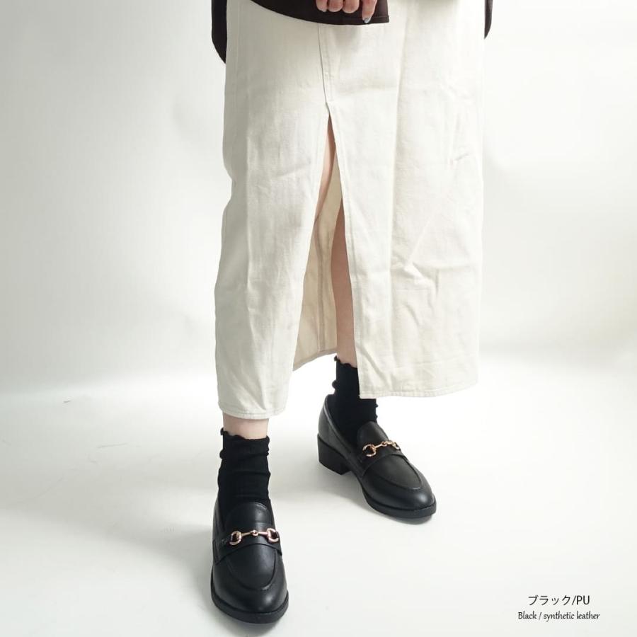 ローファー レディース 40代 ビット 履きやすい 歩きやすい マニッシュシューズ 黒 ブラック 靴 | Scramble | 07