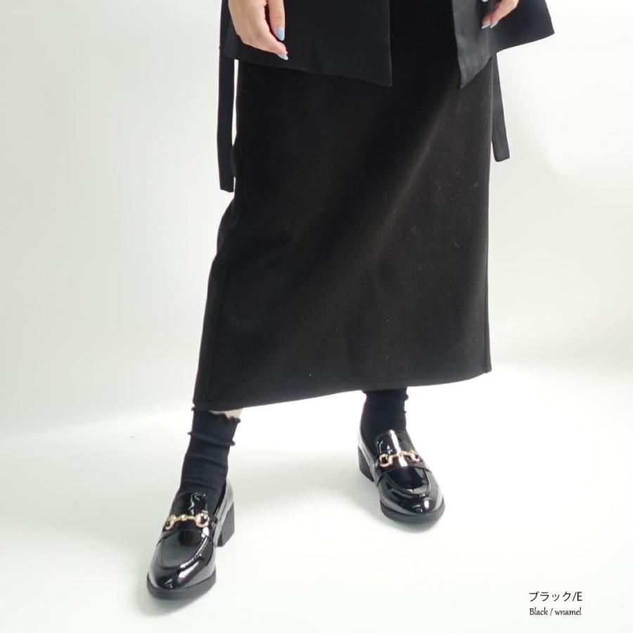 ローファー レディース 40代 ビット 履きやすい 歩きやすい マニッシュシューズ 黒 ブラック 靴 | Scramble | 10