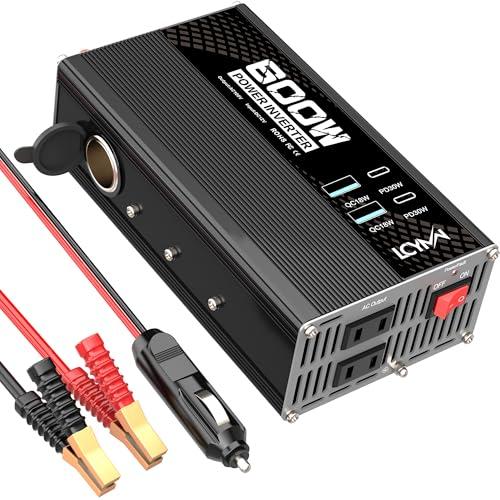LCYMW インバーター 600W 12V 100V シガーソケット AC100Vコンセント