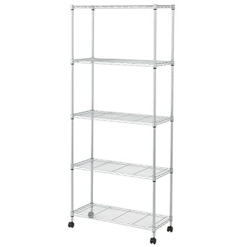 ドウシシャ メタルルミナスラック キャスター付き スチールラック幅75