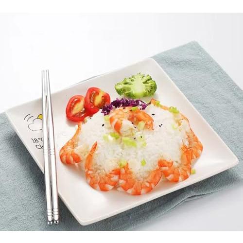 お膳⑤(松)⑅韓国 KXLCGYK 箸 5膳セット 韓国 金属 箸セット 18-8ステンレス 22.5cm 角箸