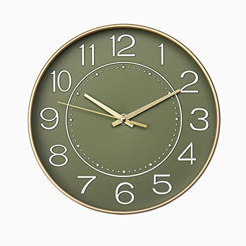 掛け時計 おしゃれ 静音 壁掛け時計 連続秒針 屋内壁かけ時計 直径25CM