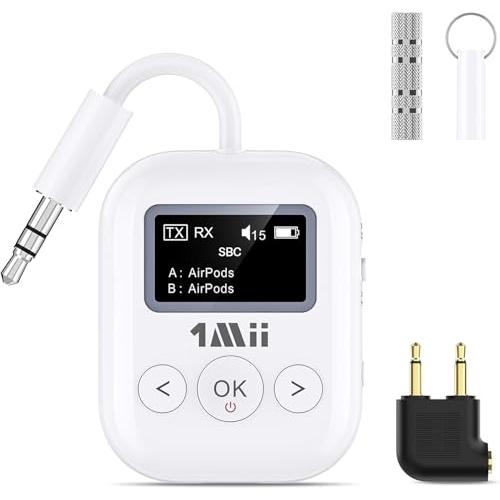 1Mii Bluetooth 5.3 トランスミッター レシーバー OLED ディスプレイ