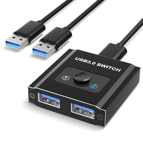 USB3.0 切替器 PC 2台用 双方向 2入力1出力/1入力2出力 5Gbps高速転送