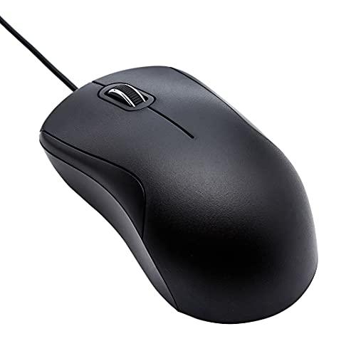 ベーシック USB 有線マウス 3ボタン 標準 ブラック : アールツー