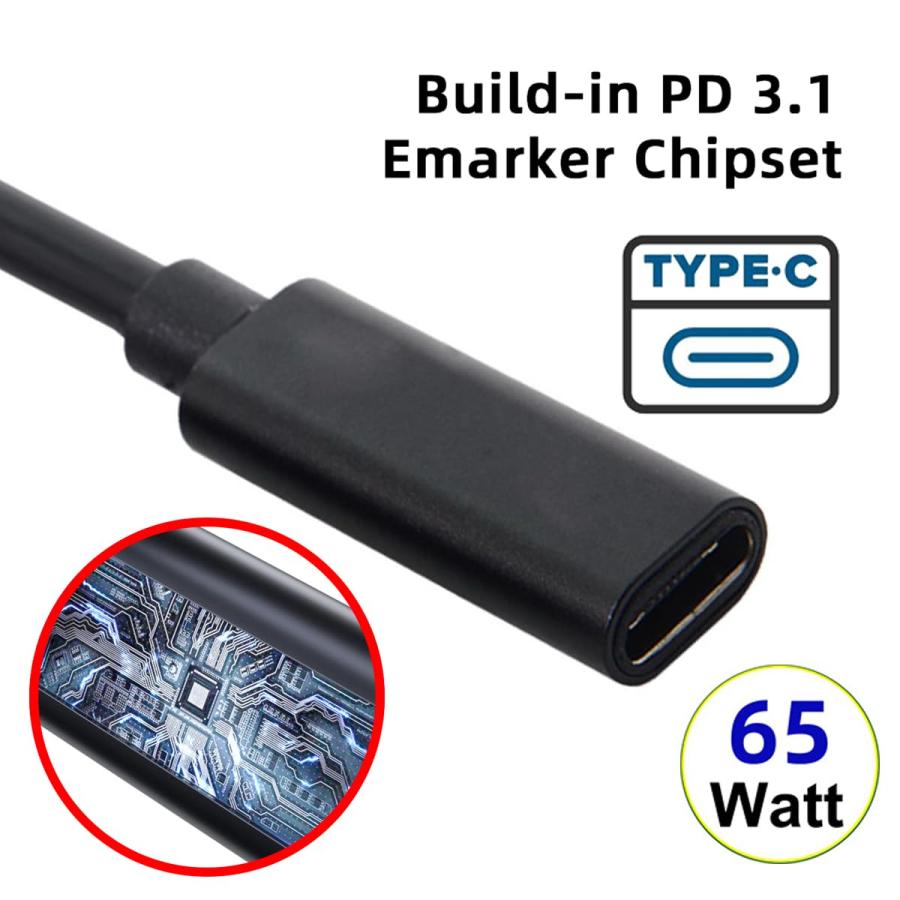 CableccタイプC USB-Cメス入力、DC 4.8 * 1.7mmパワーPD充電ケーブル、ラップトップ18-20Vに適合 : アールツー ...