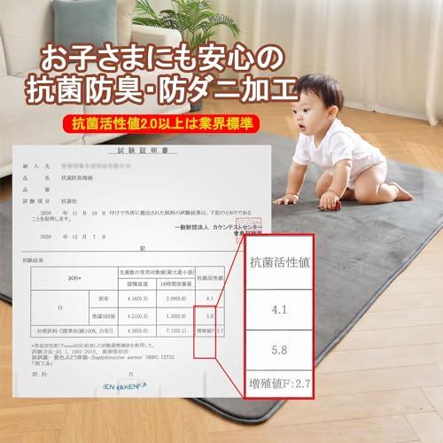 aicomri ラグ カーペット ラグマット 2畳 低反発 厚手15mm 185x185cm