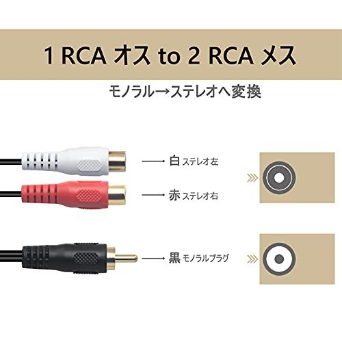 VCELINK RCA ケーブル 分岐 1RCAオスー2RCAメス Y型 RCAオーディオ